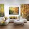 Designart - Beautiful Fall Forest - Landscape Art Print Canvas in Black Frame